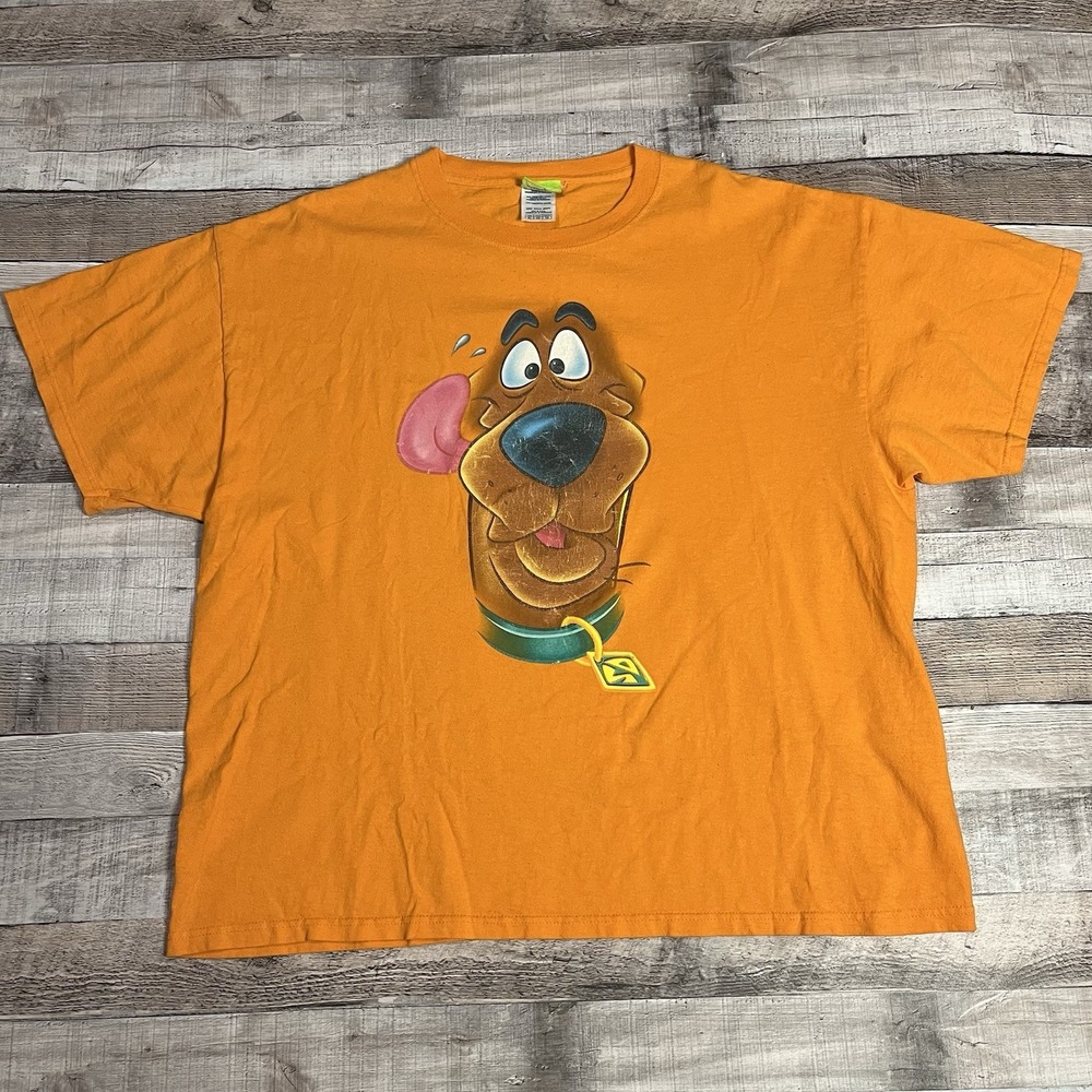 Scooby Doo Shirt Size XL Orange Vintage 2002 Jerry Leigh Hannah Barbera Cartoon